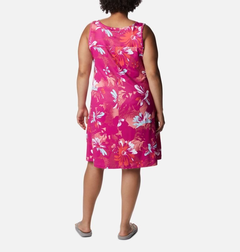 Women's Columbia Chill River Printed Dress Flower | Plus Size CA-A0146